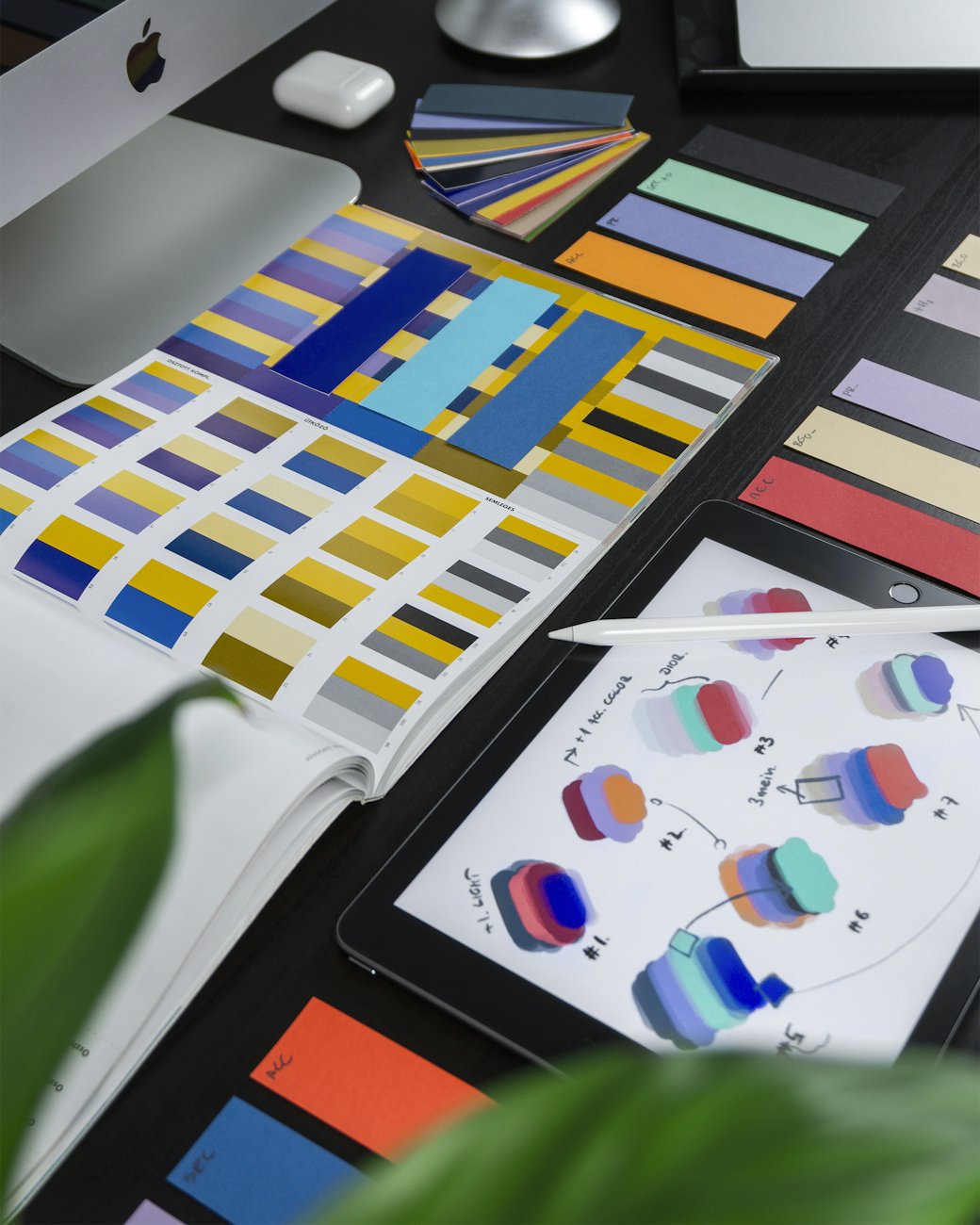 An open colour reference book