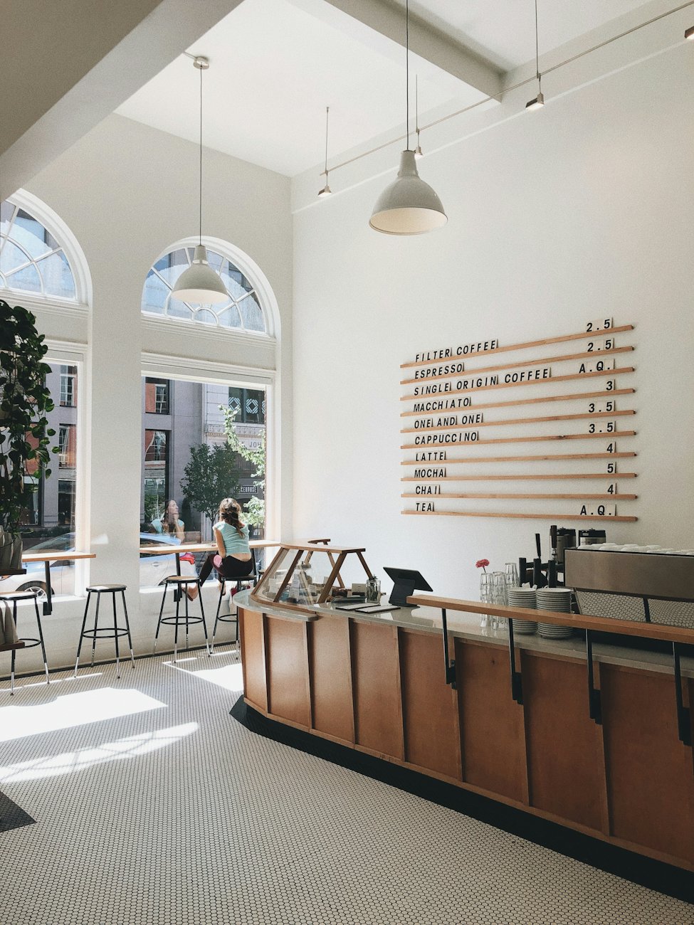 The new café counter