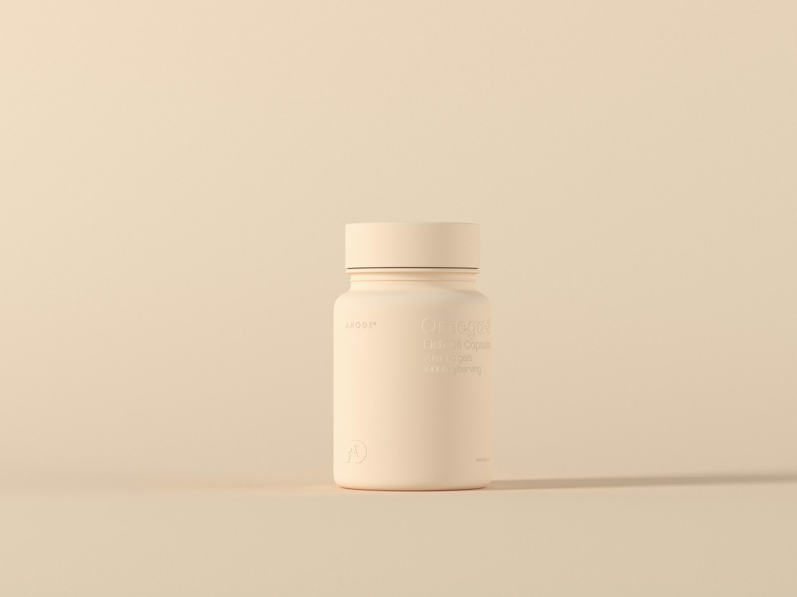 A cream jar on a warm beige set